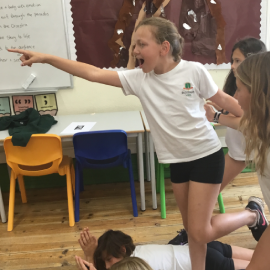 Y6 students Enjoy and Learn in Greek Theatre Workshops